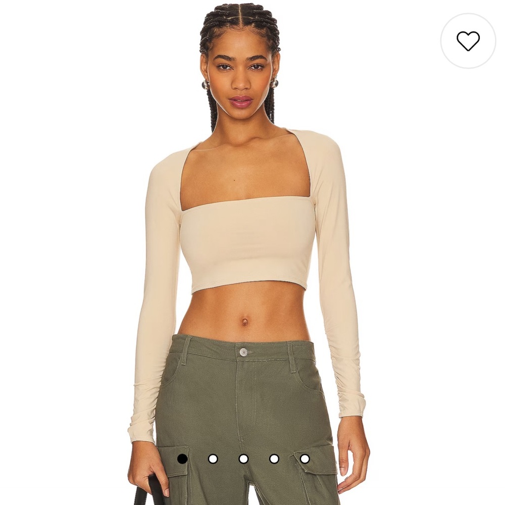 Long Sleeve Bandeau Top in Beige
WeWoreWhat